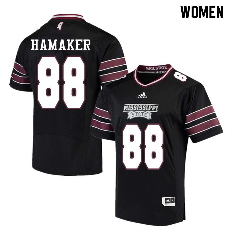 Women #88 Aaron Hamaker Mississippi State Bulldogs College Football Jerseys Sale-Black